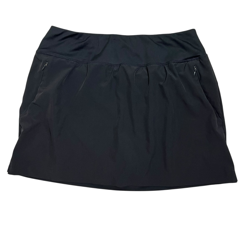 MTA Sport Woman's Active Wear Black Skort Size 1X Athletic Stretch Zip Pockets